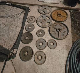 162.5 Lbs Weight Plates + Olympic Bar – $250 OBO