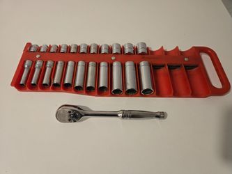 Rachet socket set snapon tools 3/8