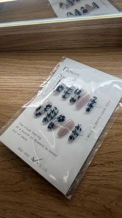 Press On Nails S Size 10pcs Jelly sticker Included