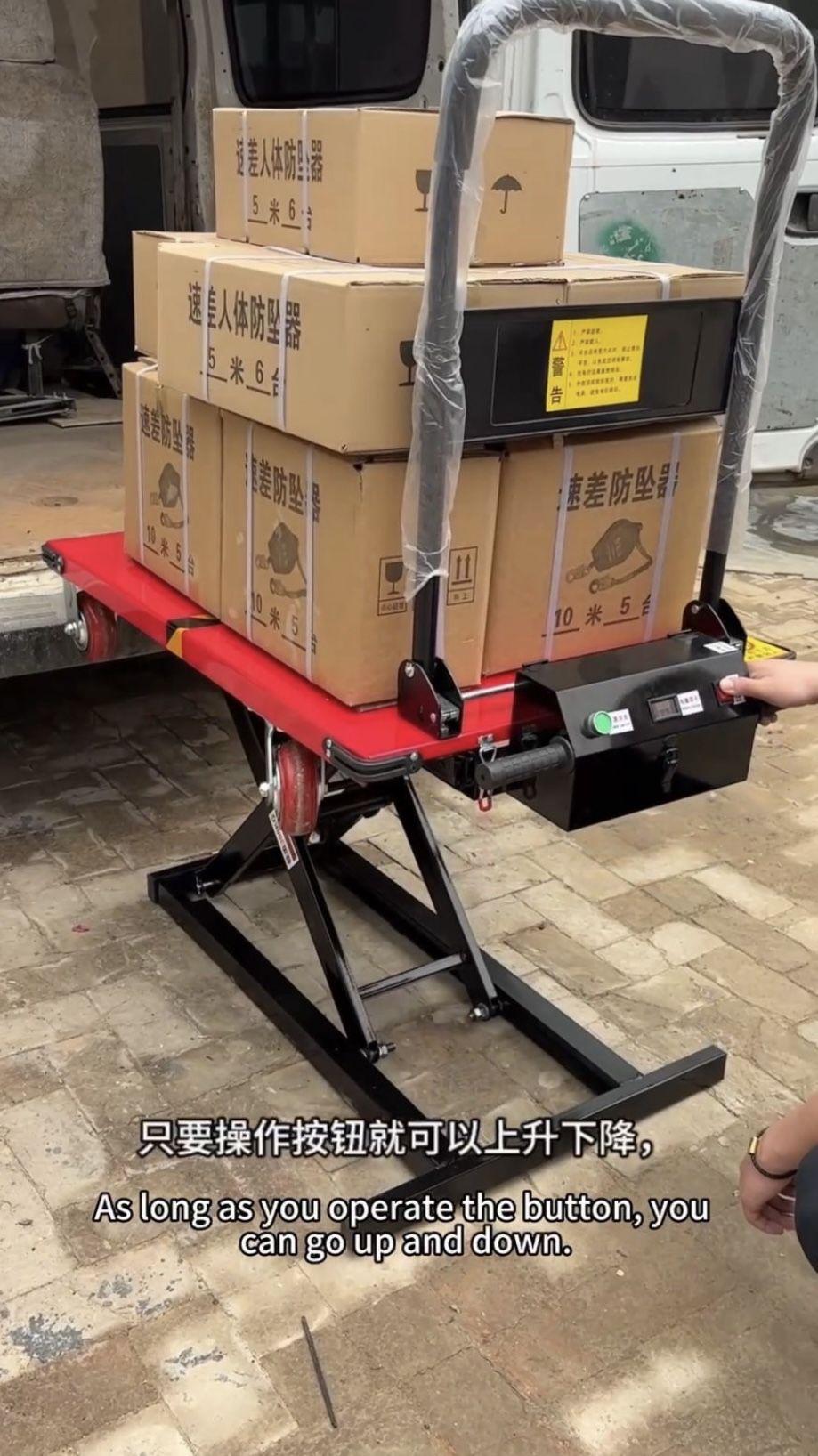 Hydraulic Lift Tabl ande Cart – Heavy 660lbs Capacity,Electric lift flatbed truck