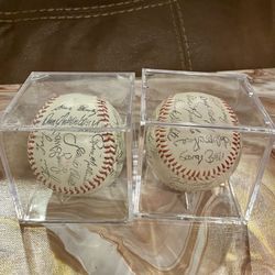 KANSAS CITY ROYALS 1982 and 1983 Team Printed Balls • BRETT, QUISENBERRY, WHITE
