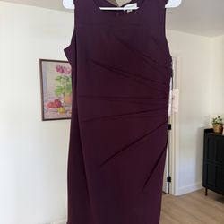 Calvin Klein Burgundy Sheath Dress – Size 12P – New with Tags