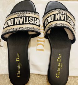 NWT Christian Dior Dway Slide Sandals Size 40 with Dust bag