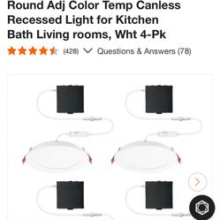 Recessed Can Lights 6” 7x Commercial Electric 