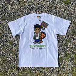 BAPE x YoungBoy Never Broke Again Milo Tee Size Small