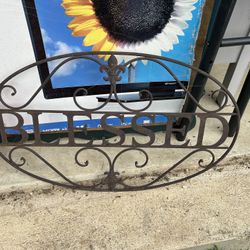 Blessed metal Sign