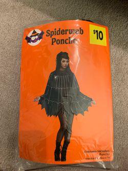 Halloween Spiderweb Poncho