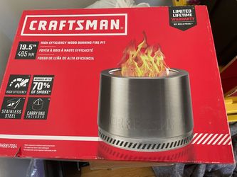 New Craftsman smokeless 19.5” portable wood burning fire pit