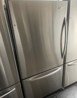 Whirlpool Bottom Freezer Stainless Refrigerator Fridge
