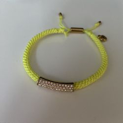 Michael Kors Yellow Macrame Pave Bracelet