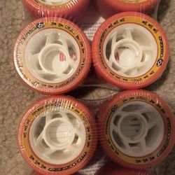 Brand New One Package Set Of Eight Roller Speed Skate Atom Wheels