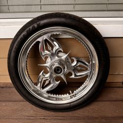 19” Front Motorcycle Wheel And New Tire