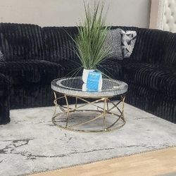 Oversized Sectional with Chaise - Black