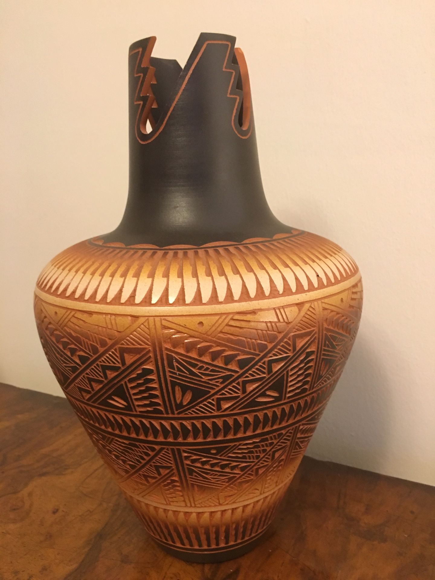 Native American Hand Etched Pottery