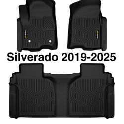 Floor Mats All Weather Liners Fit Silverado 19 - 25