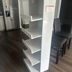 6 Tier Shelves White, Vertical Organizer (shoes) Purses 