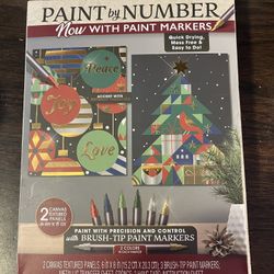 Paint By Numbers Christmas Canvas