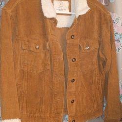$15 LADIES BROWN CORDUROY JACKET 