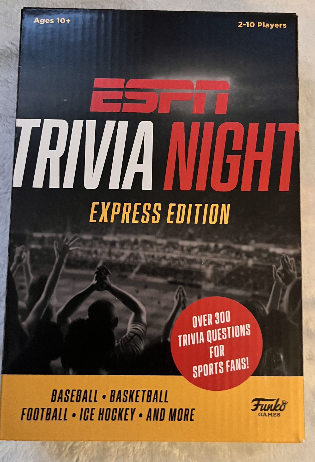 Funko Games ESPN Trivia Night Express Edition/ Trivia Game For 2-10 Players HTF