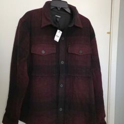 Men's Express Jacket Flannel Red XL New