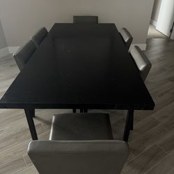 Restoration Hardware Black Marble Table