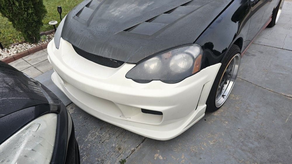 Acura Rsx Type S Carbon Fiber Hood & Aftermarket Bumper