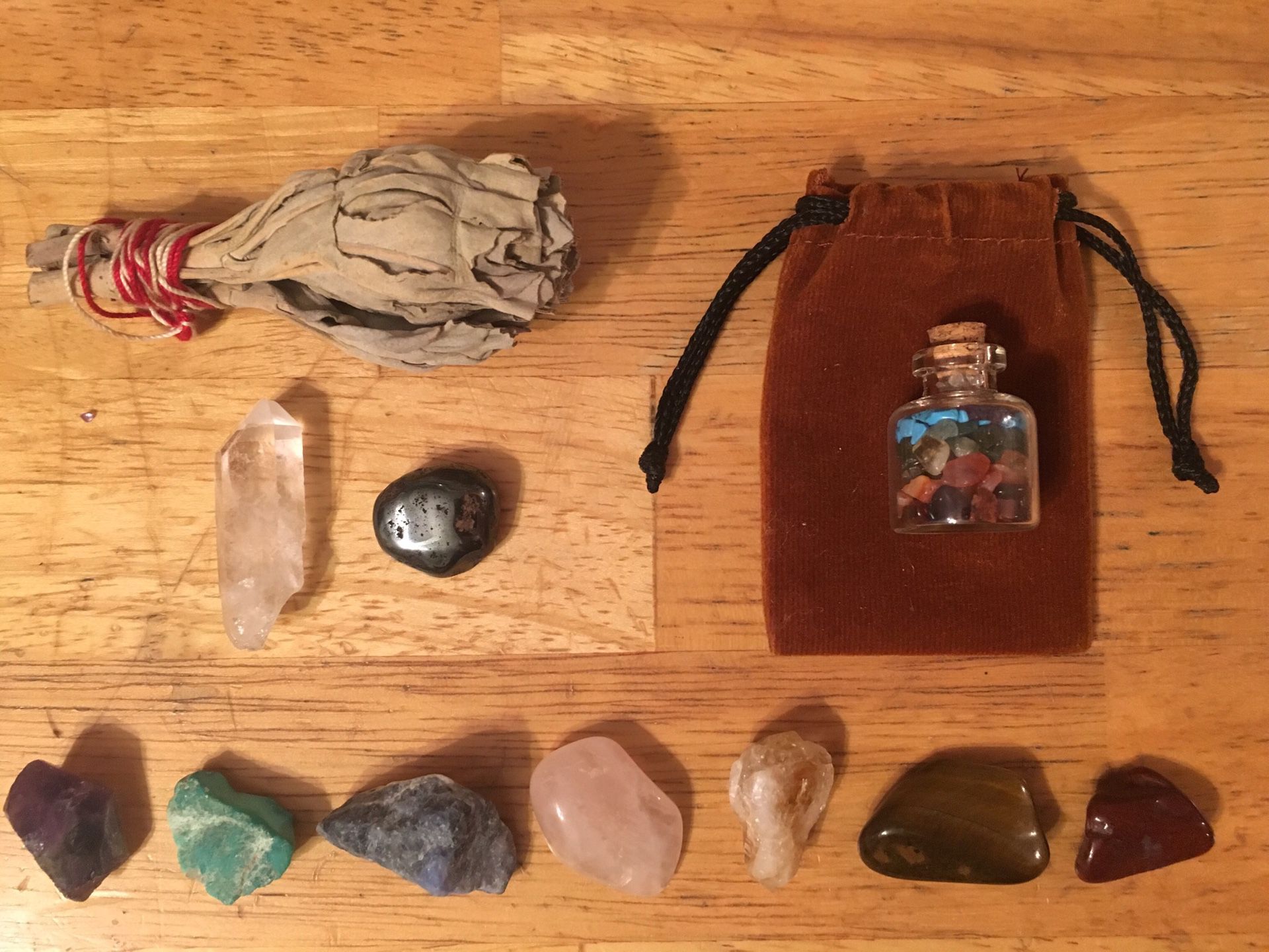 Natural Chakra Stones & Sage