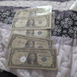 5 Ea. Of  $1 Silver Certs- ($10)