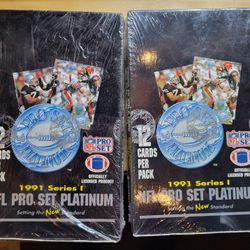 1991 Proset Platinum Series 1 Football Boxes***Sealed***Will Deliver***