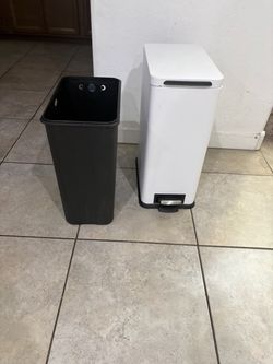 10gallons trash can white