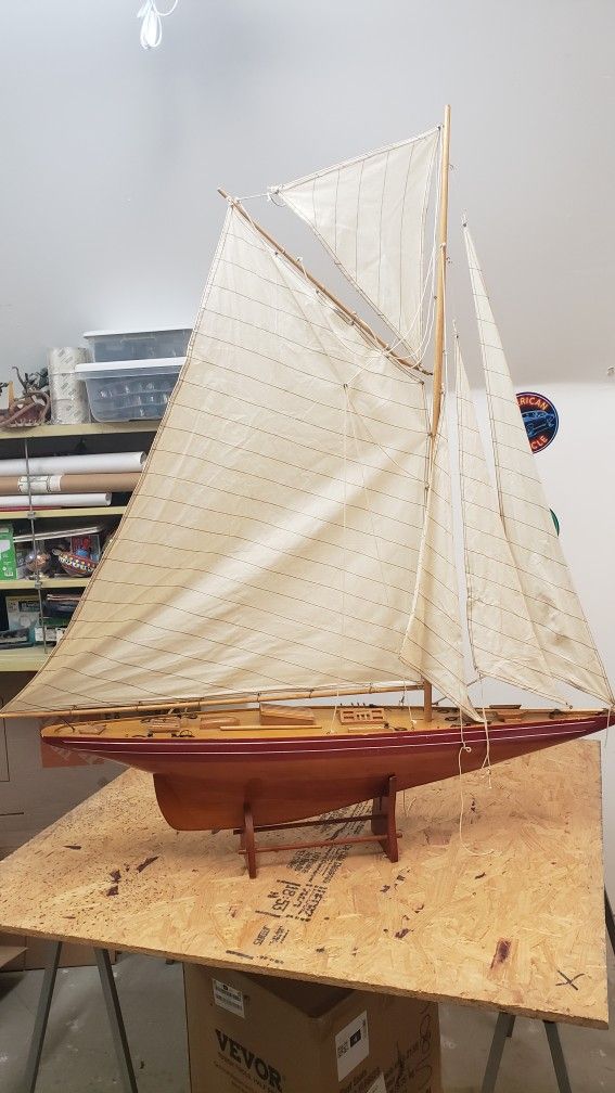 Huge Model Boat With Stand. 