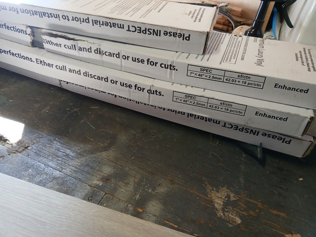 160 Sq Ft Of Vinal Glue Down Flooring