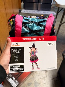 Halloween costume polka dot witch size toddler 2T