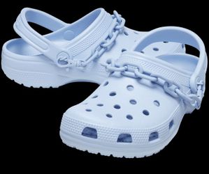 Mens crocs size 12 with removable chain