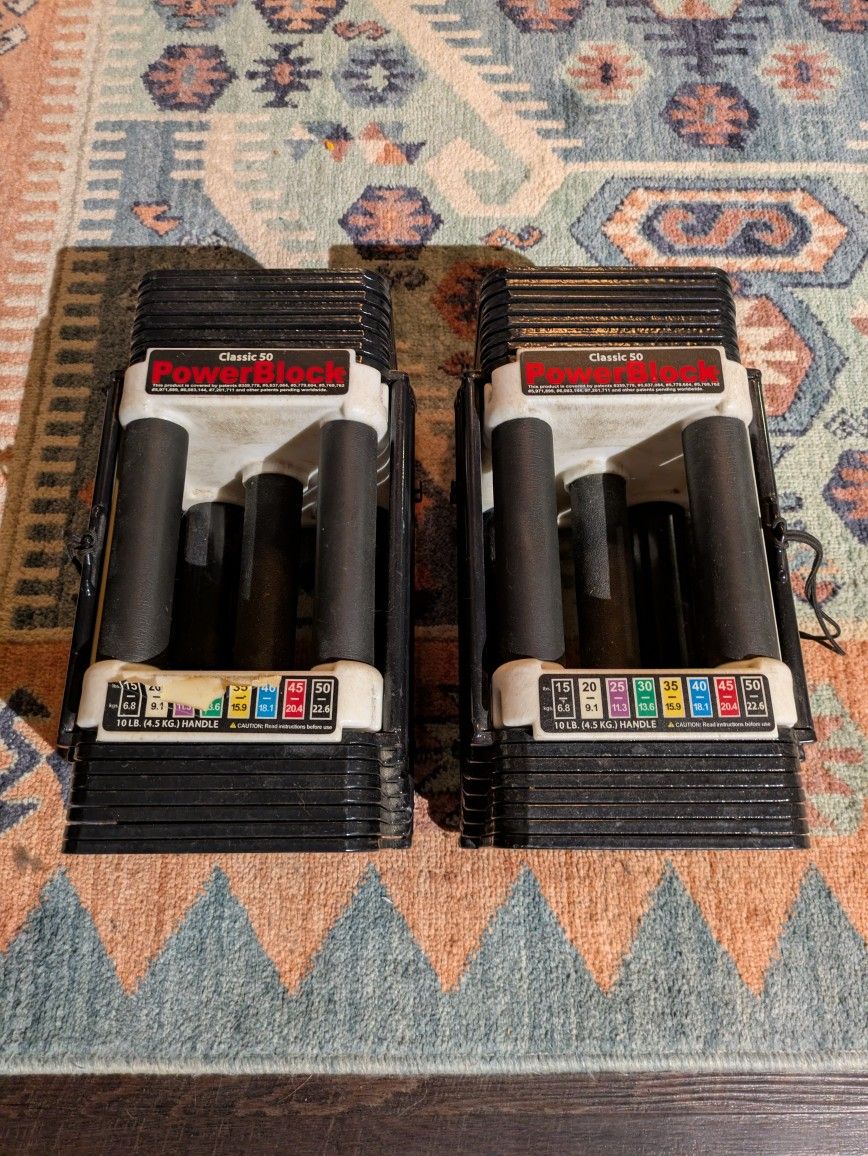 PowerBlock Classic Adjustable Dumbbells (5-50 lbs)