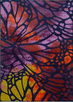 Abstract Butterfly Wing Area Rug
