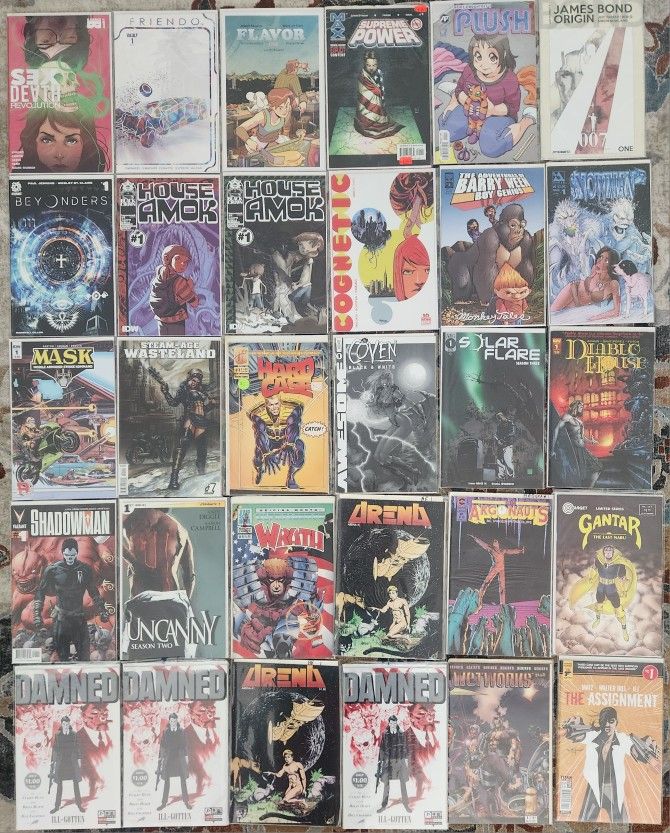 Full Box Of Comic Books. 62 Comics, 47 Are #1 And #0 Issues