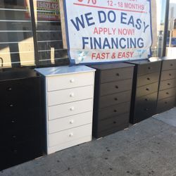 Chest 5 Drawers In Any Color New 