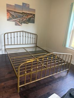 Queen bed (metal)  need gone asap