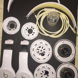 Beats solo 2 headphone spare parts(white) and a Second Pair (red)