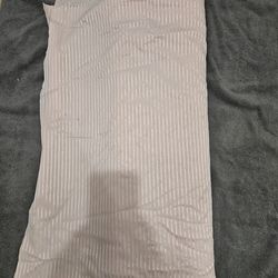 Partial Bolt of Pink Fabric with Shiny Pink Stripes