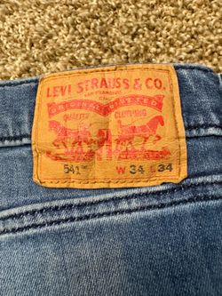 Levi's 541 Blue Denim Jeans Slight Fade Mens Size 34x34