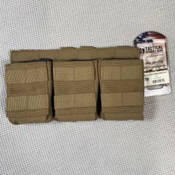 TAG Triple Ready Magazine Mag KYWI Pouch MOLLE Kydex Retention Coyote Tan