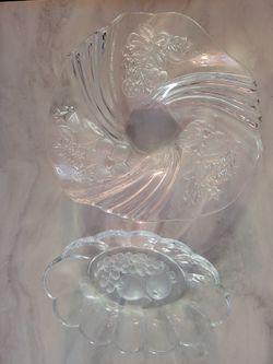 Glass Etched Candy Dishes