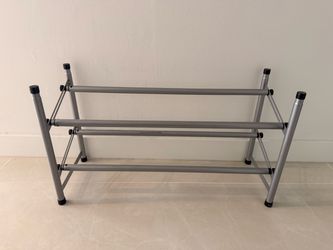 Expandable 2-Tier Shoe Rack – Adjustable 24” to 38”