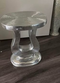 Disco Ball Mirrored Console Table