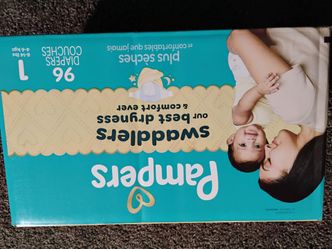 Diapers size 1 count 96 and size 7 count 44