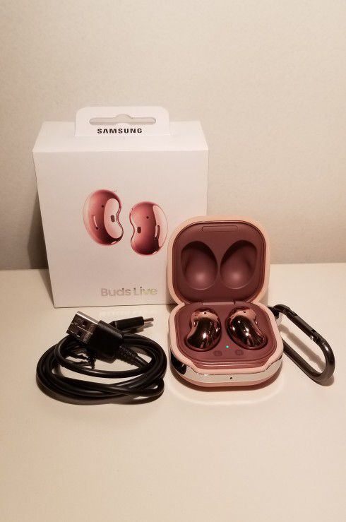 Mystic Bronze Samsung Galaxy Buds Live Earbuds with Charging Case & Case Cover