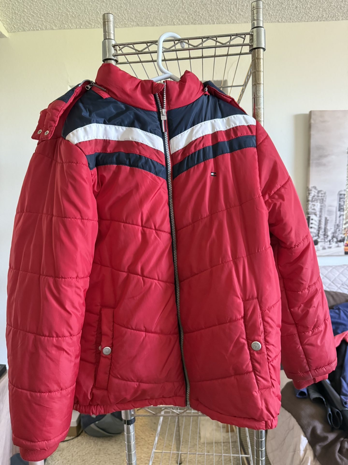 Tommy Hilfiger Red Puffer Jacket