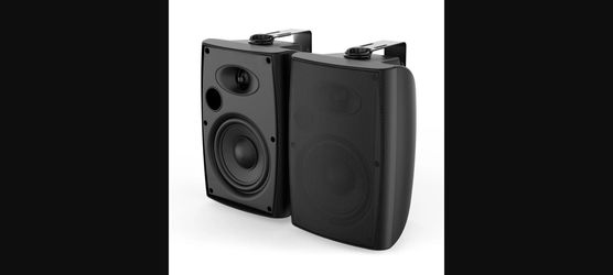 5 Inch Passive Outdoor Waterproof 400W 2-Way Wall Mount Speakers - Black